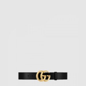 더블 G 버클 레더 벨트 606831