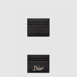 디올 상품 선택옵션 1 개, 추가옵션 0 개 Dior 리본 로고 카드홀더 곡면 소가죽 2ESCH