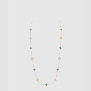 컬러 블라썸 BB 멀티 패턴 롱 목걸이 Q94887